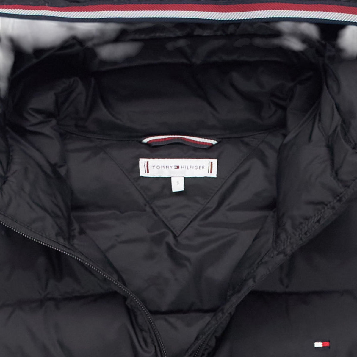 Tommy Hilfiger Black Hooded Puffer Coat