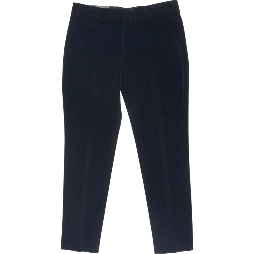 Moss Black Velvet Trousers