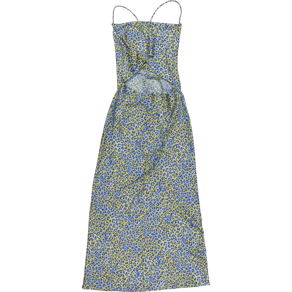 OMNES Blue Yellow Printed Dress
