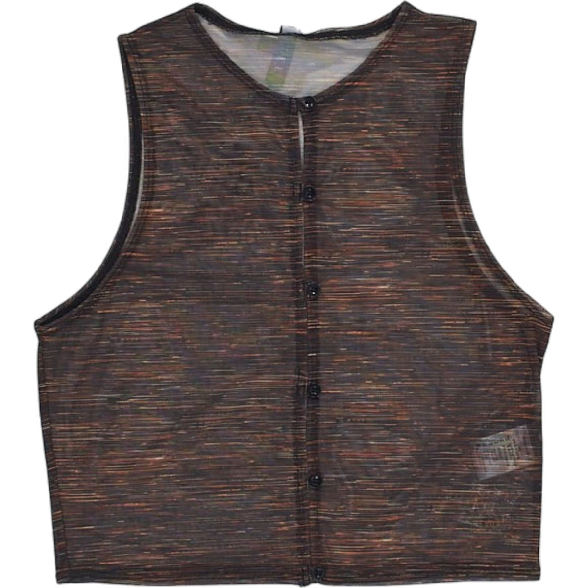 Motel Brown Sheer Moto Top