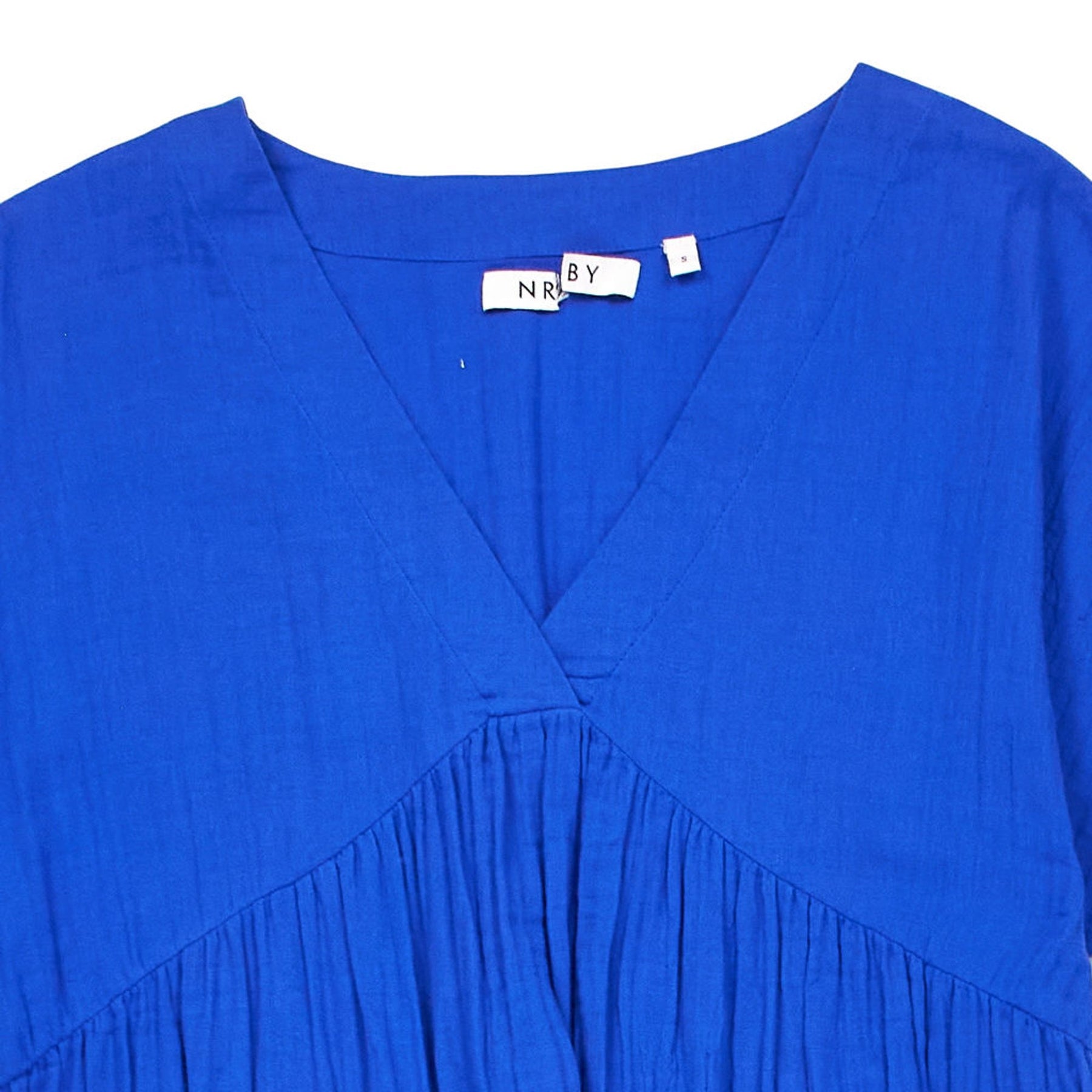 NRBY Blue Crinkle Cotton Dress