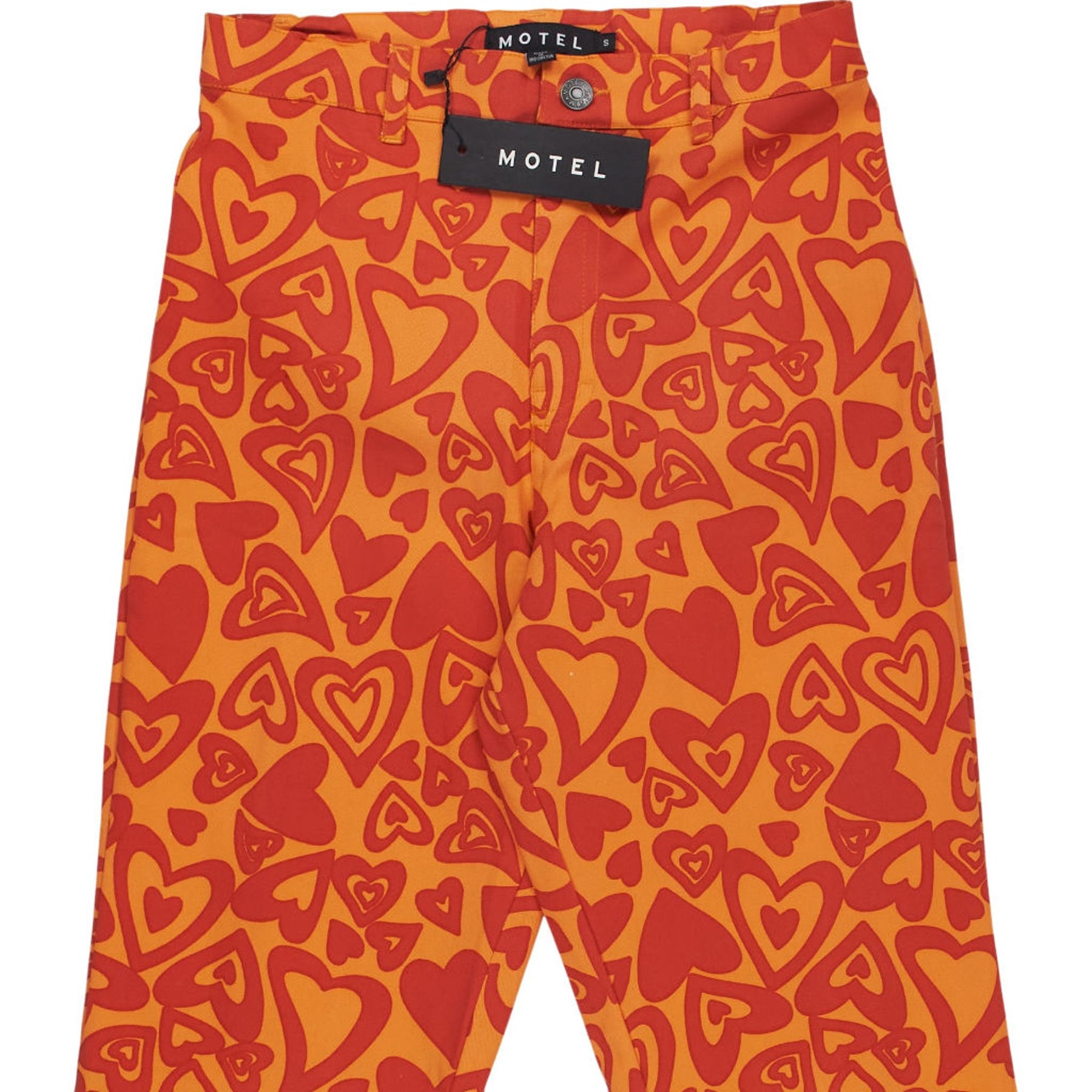 Motel Orange Retro Heart Trousers