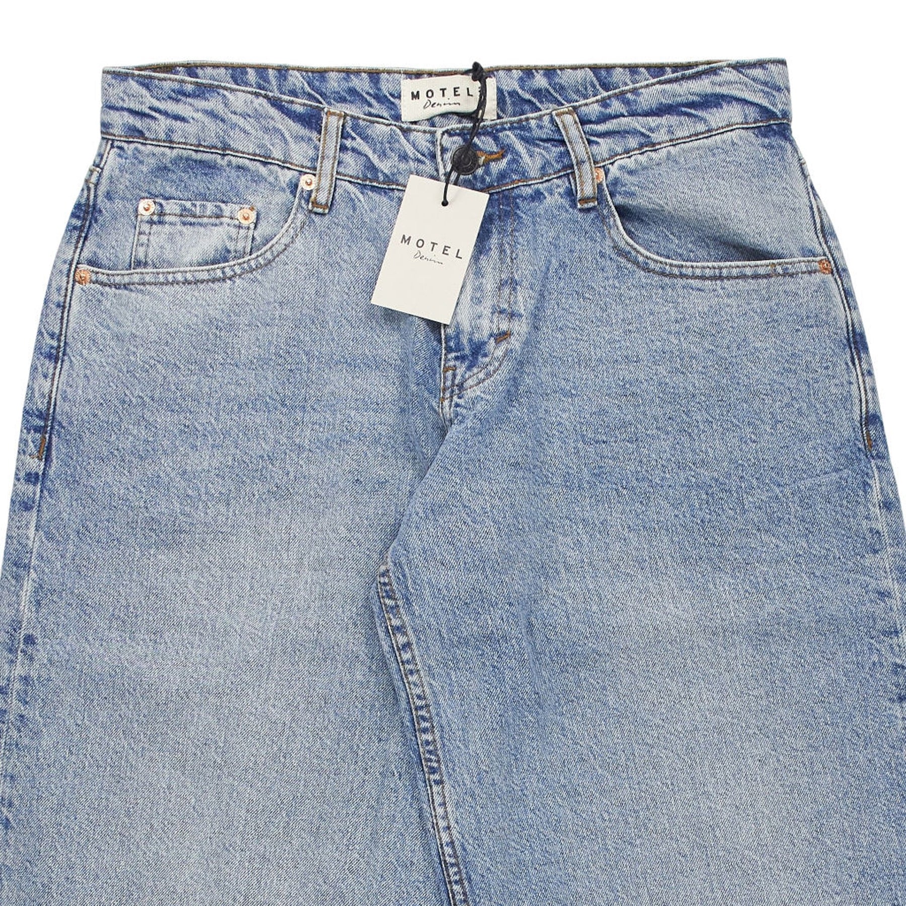 Motel Blue Ripped Roomy Jeans