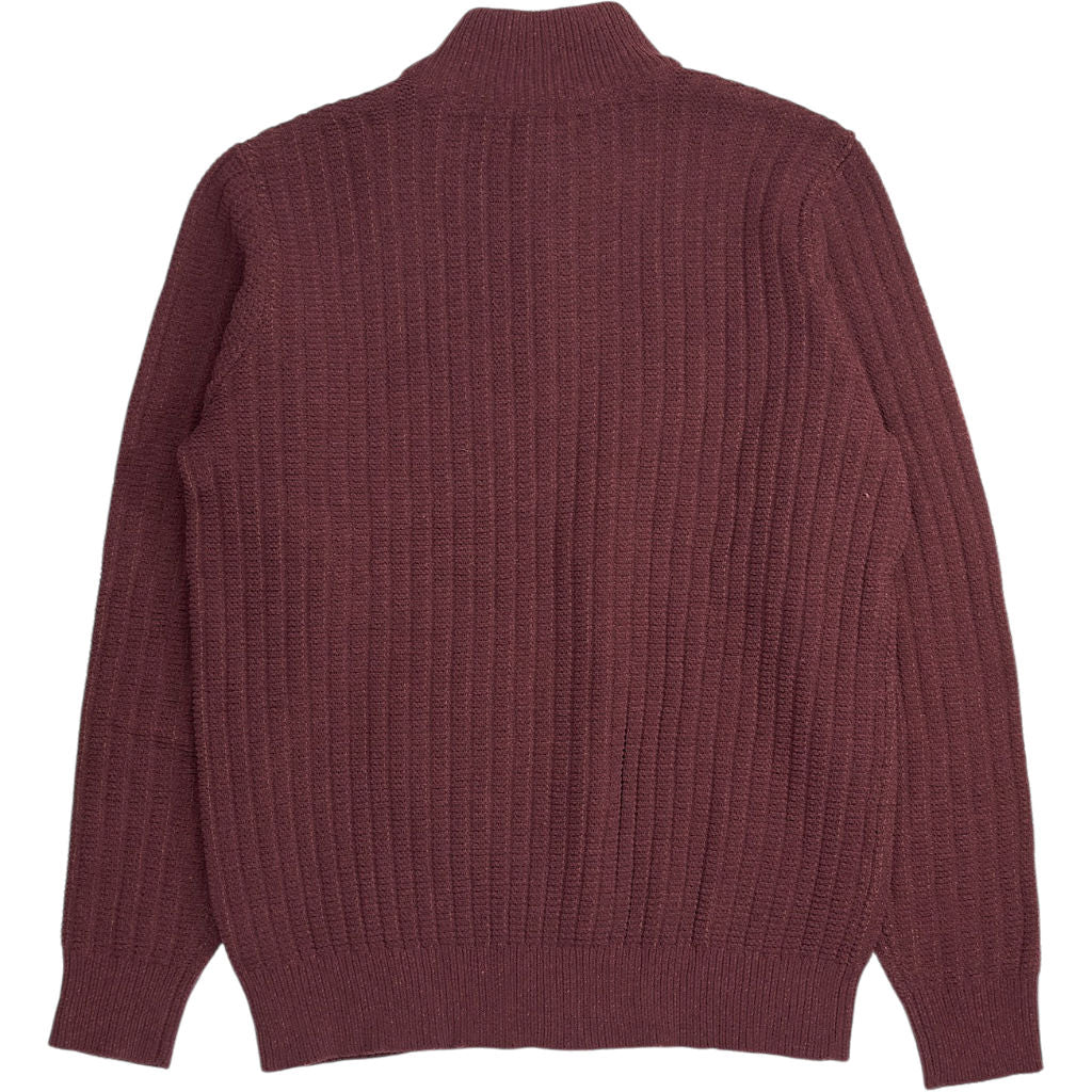 Lands' End Burgundy Ribbed Knit Jumper