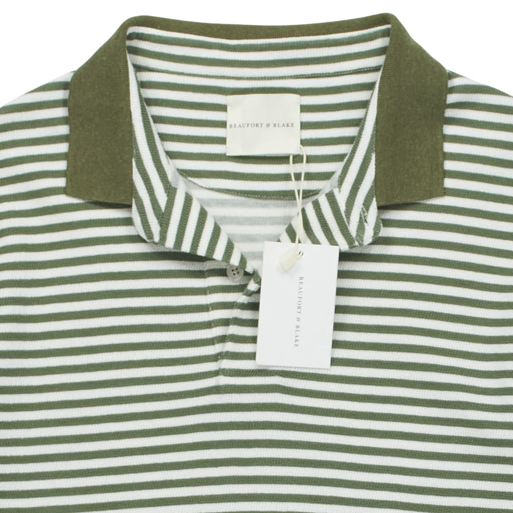 Beaufort & Blake Green Striped Polo Shirt