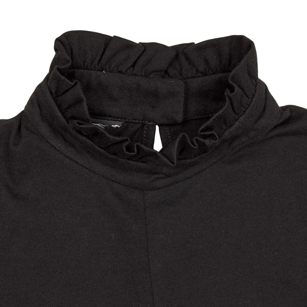 Mother of Pearl Black Frill Sleeve Top