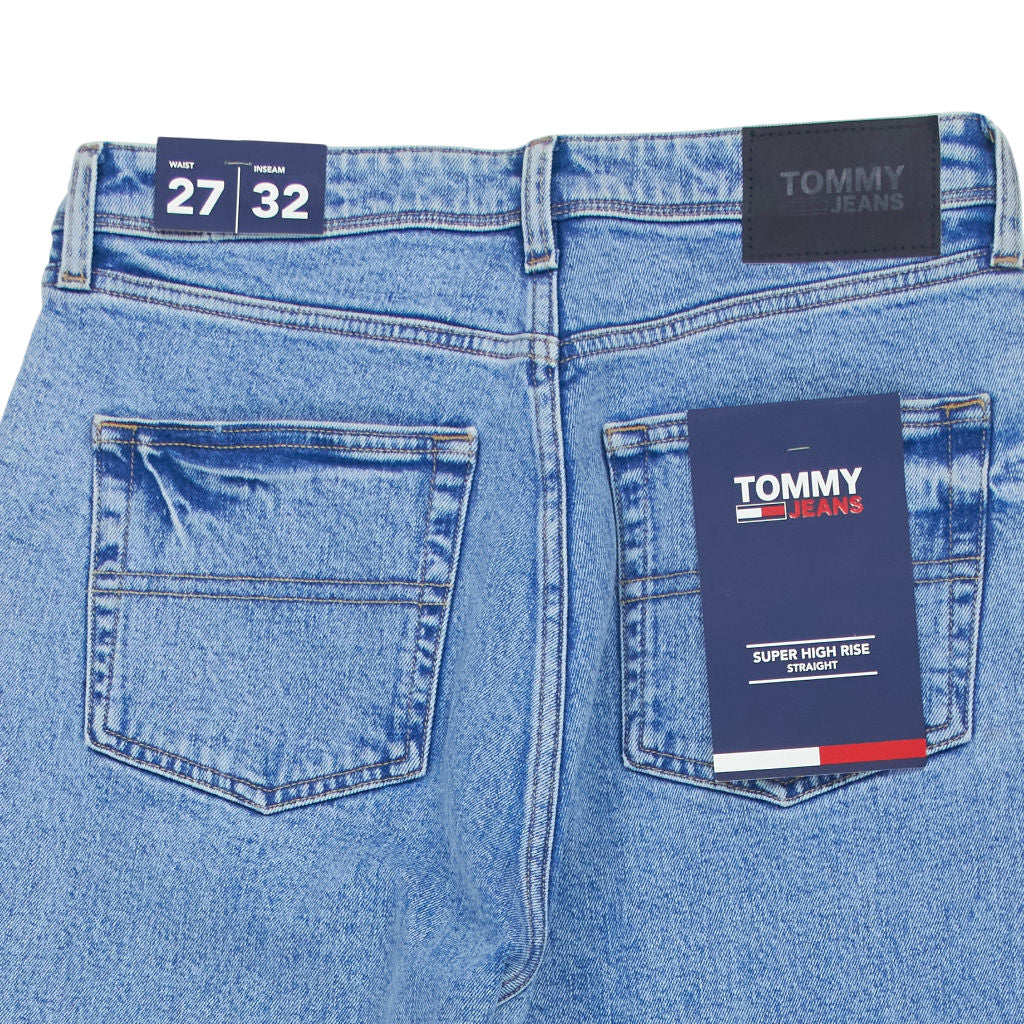 Tommy Jeans Blue Super High Rise Straight Jeans W 27"