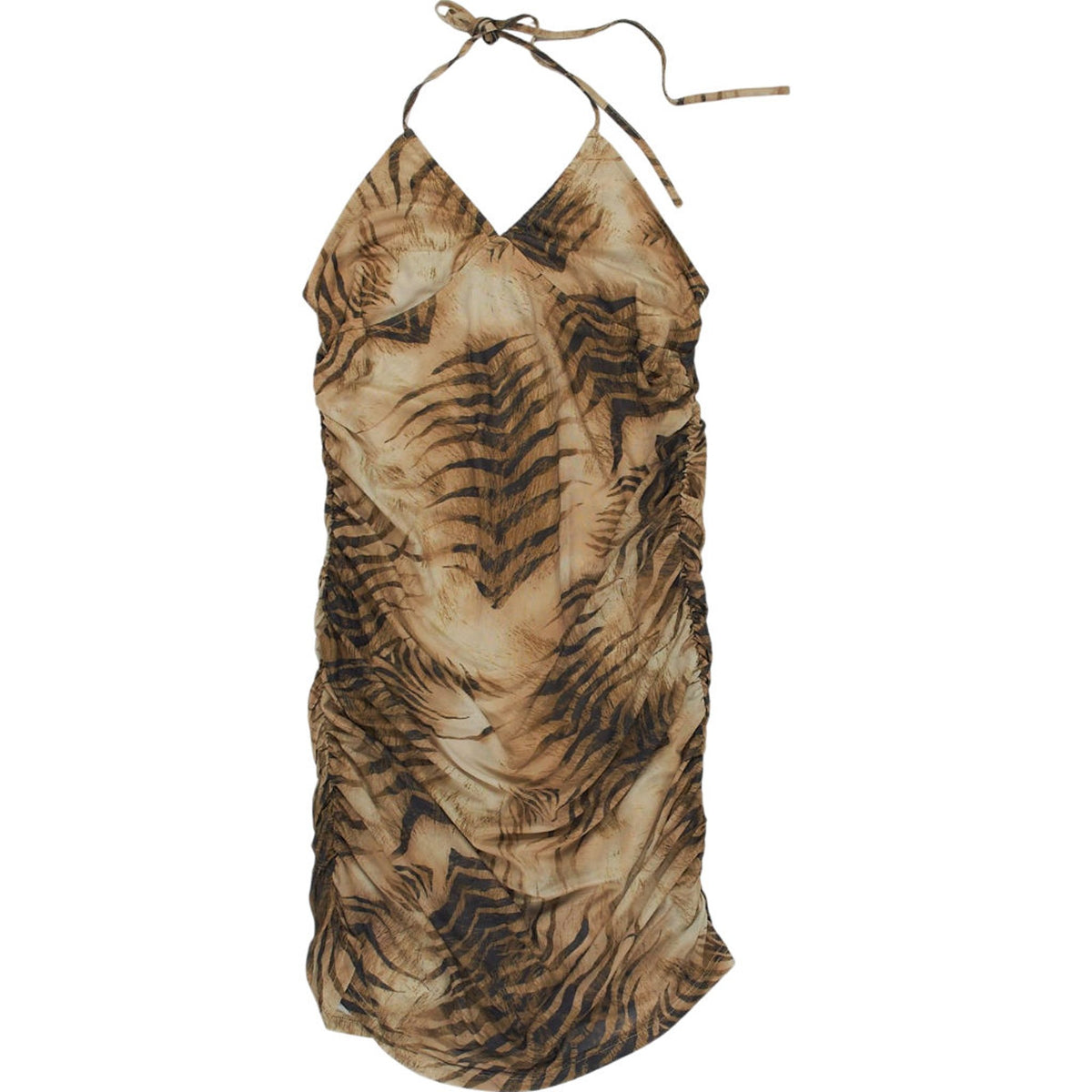Motel Beige Animal Print Dress