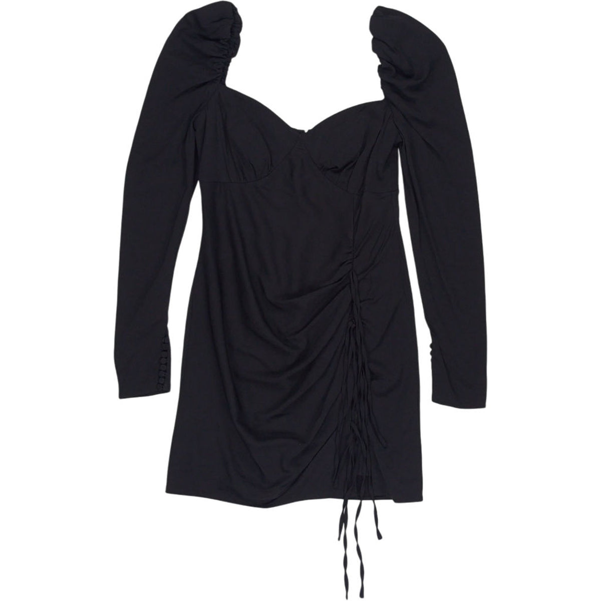 Self-Portrait Black Crepe Wrap Mini Dress