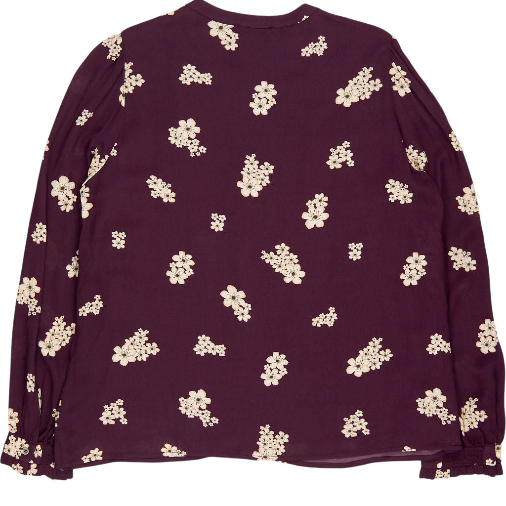 WYSE Deep Plum Nora Blouse