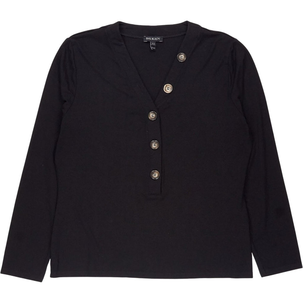 Baukjen Black Button Top