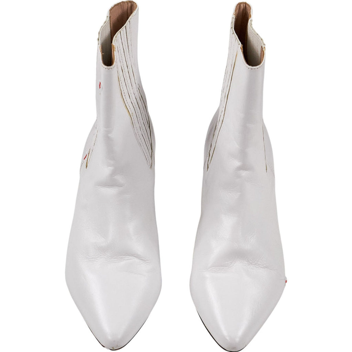 Mother of Pearl White Ankle Boots EU 40