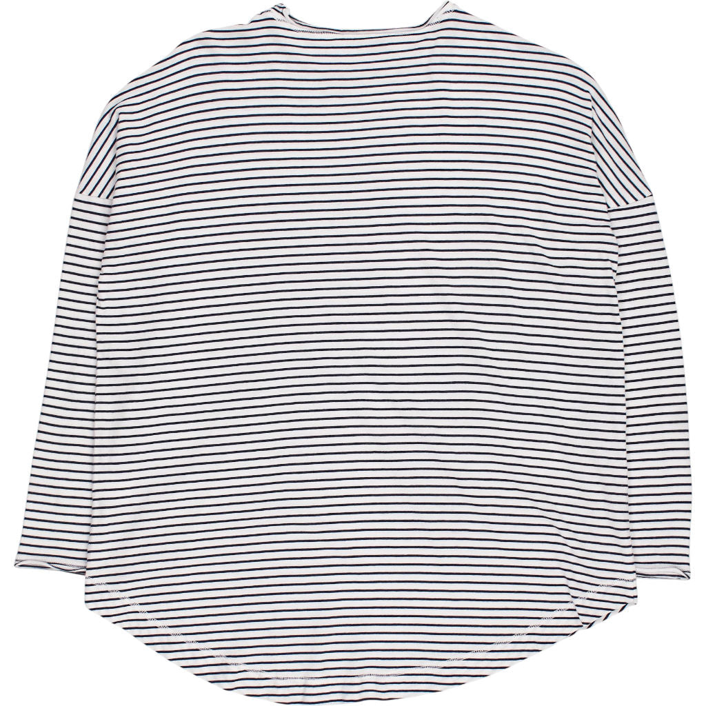 NRBY White Striped Long Sleeve Top