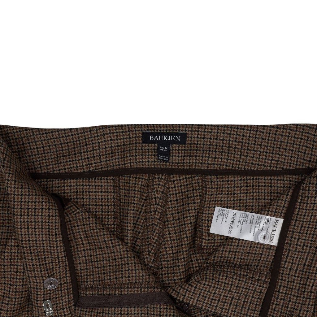 Baukjen Brown Check Trousers