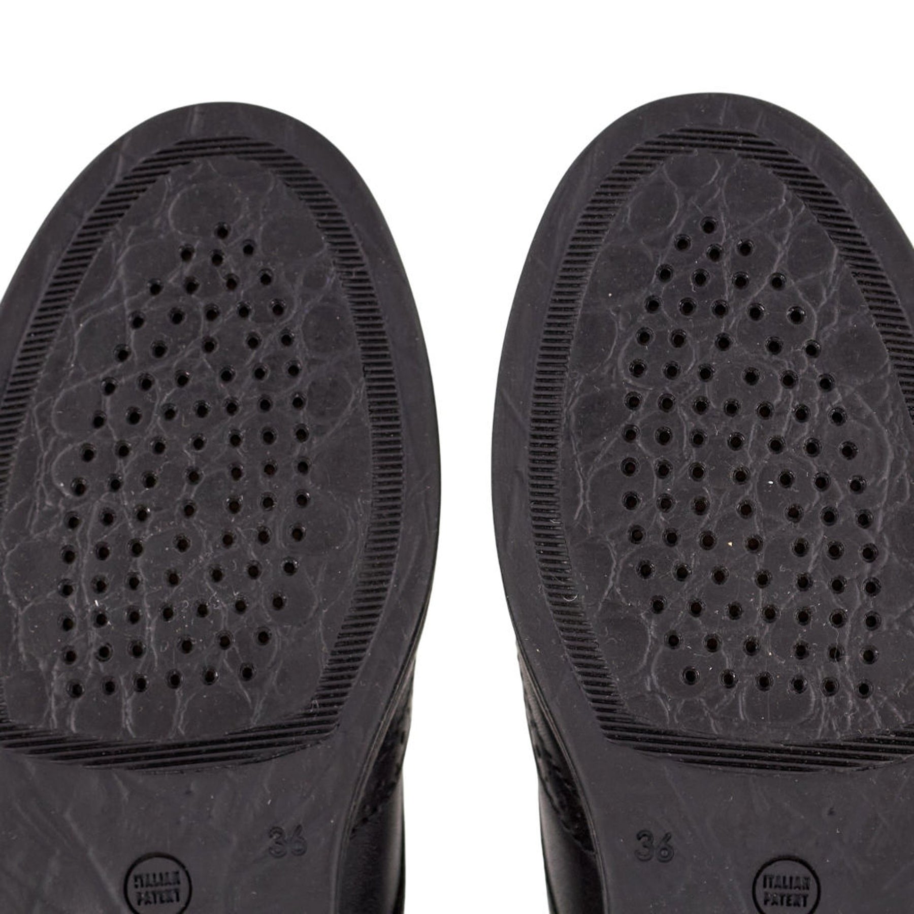 Geox Black Leather Brogue Shoes