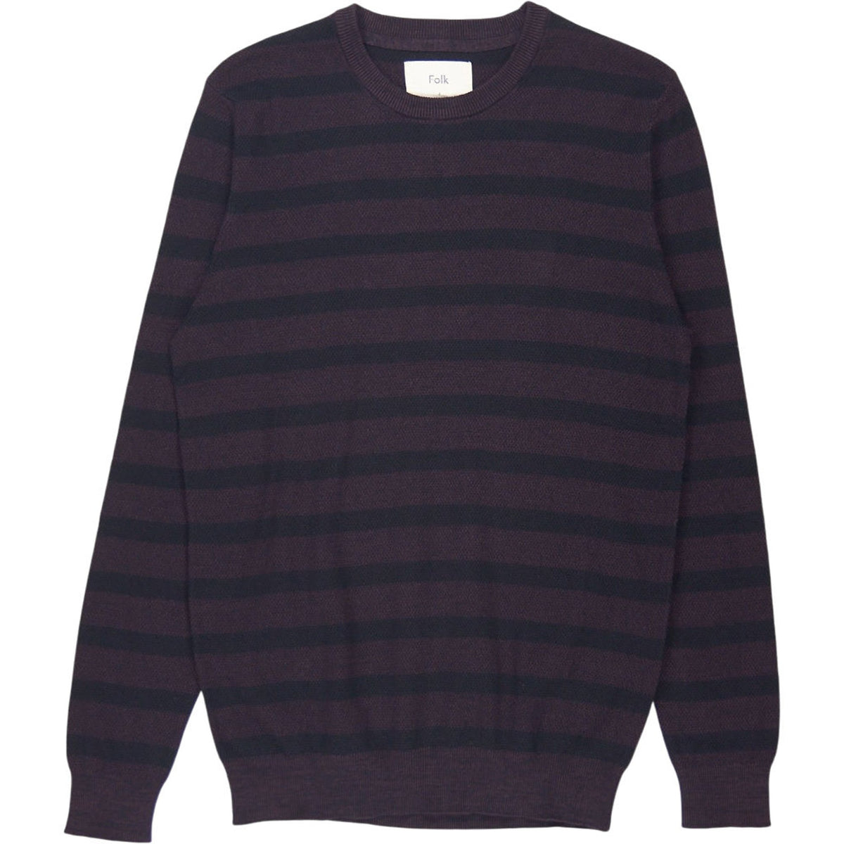 Folk Navy Wine Stripe Jumper