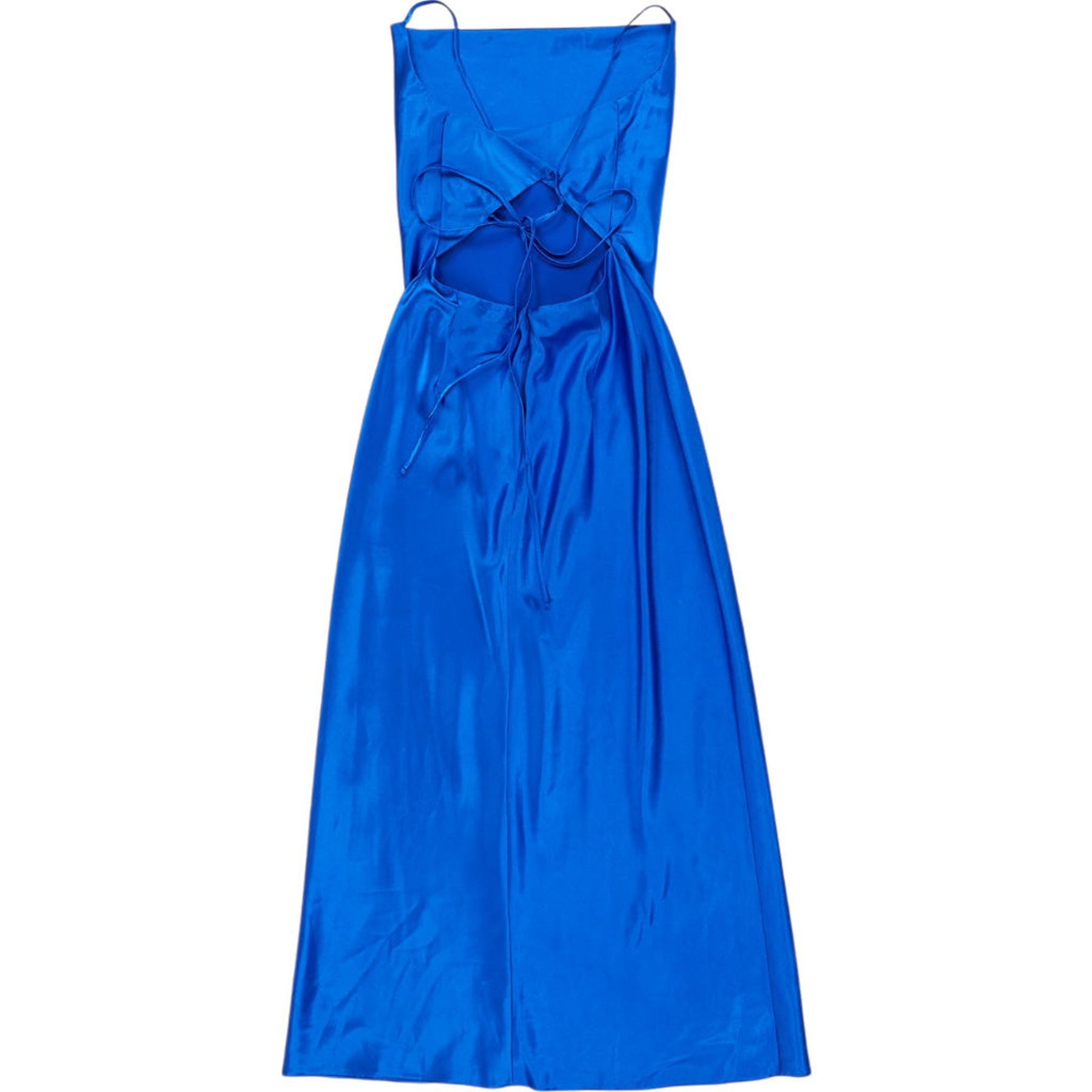 OMNES Blue Strappy Midi Dress