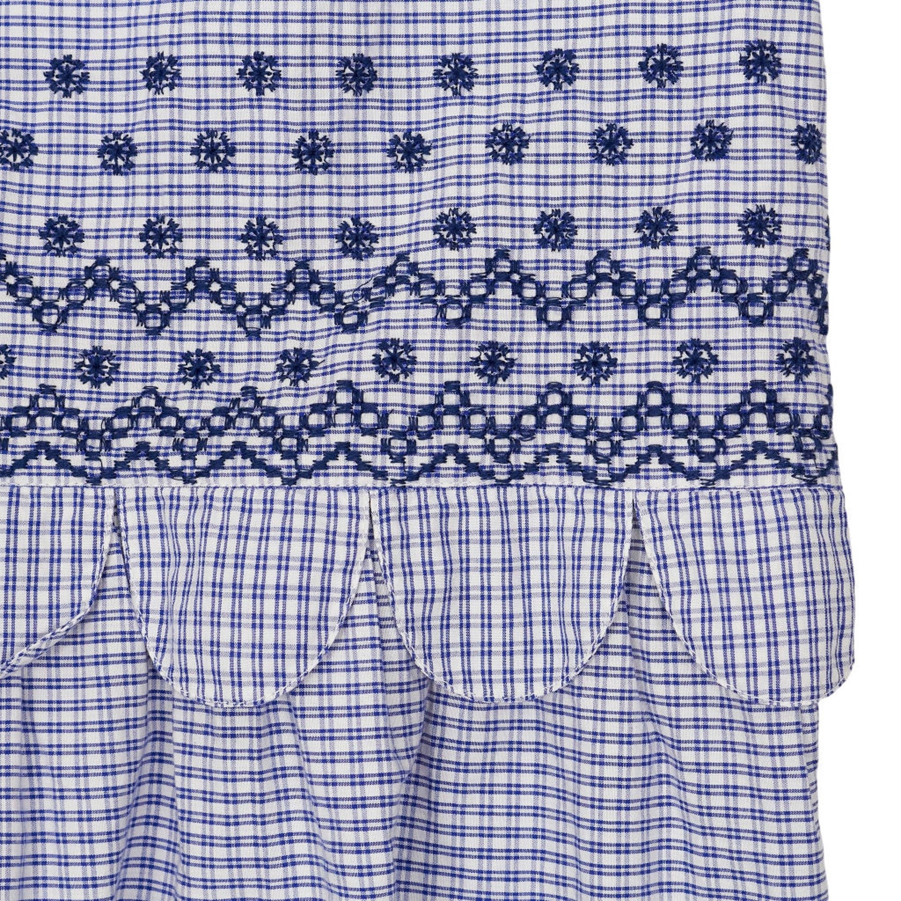 WYSE Blue Check Cotton Dress