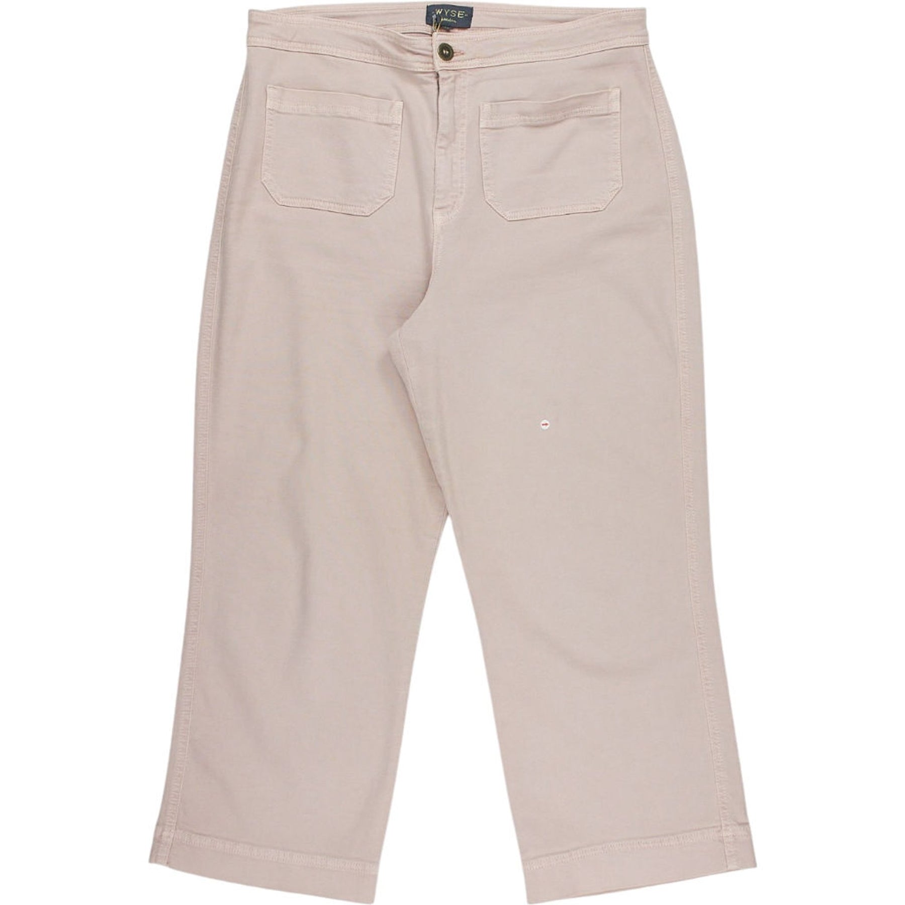 Wyse Dusky Pink Allie Flare Cropped Jeans