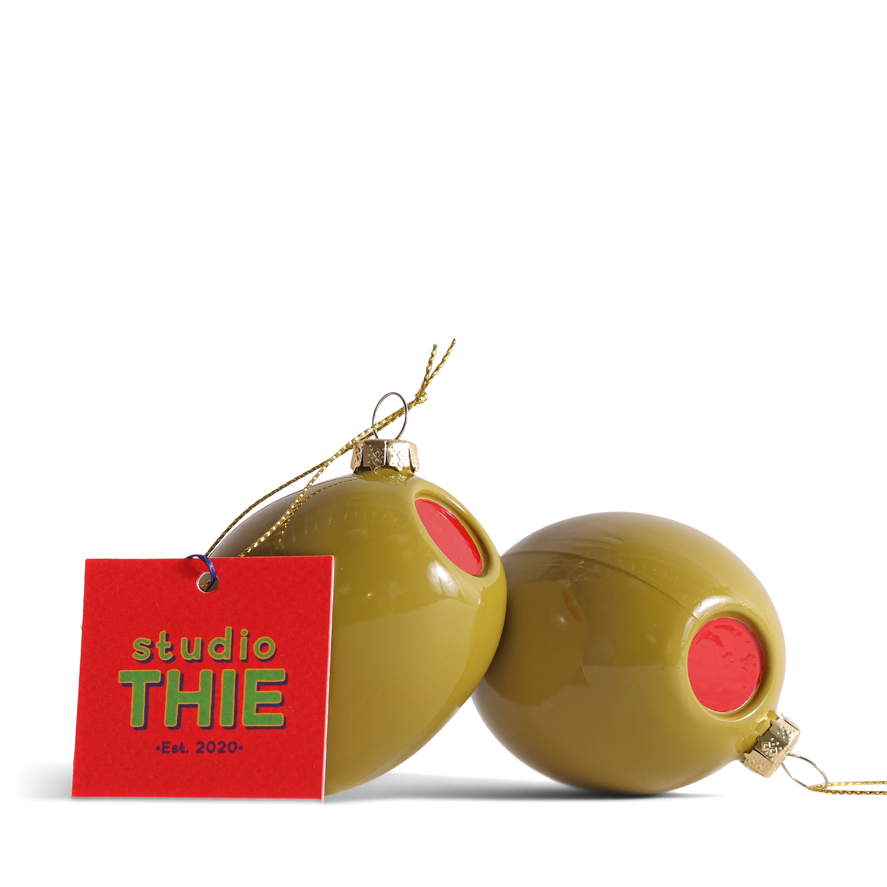 Olive Glass Decoration
