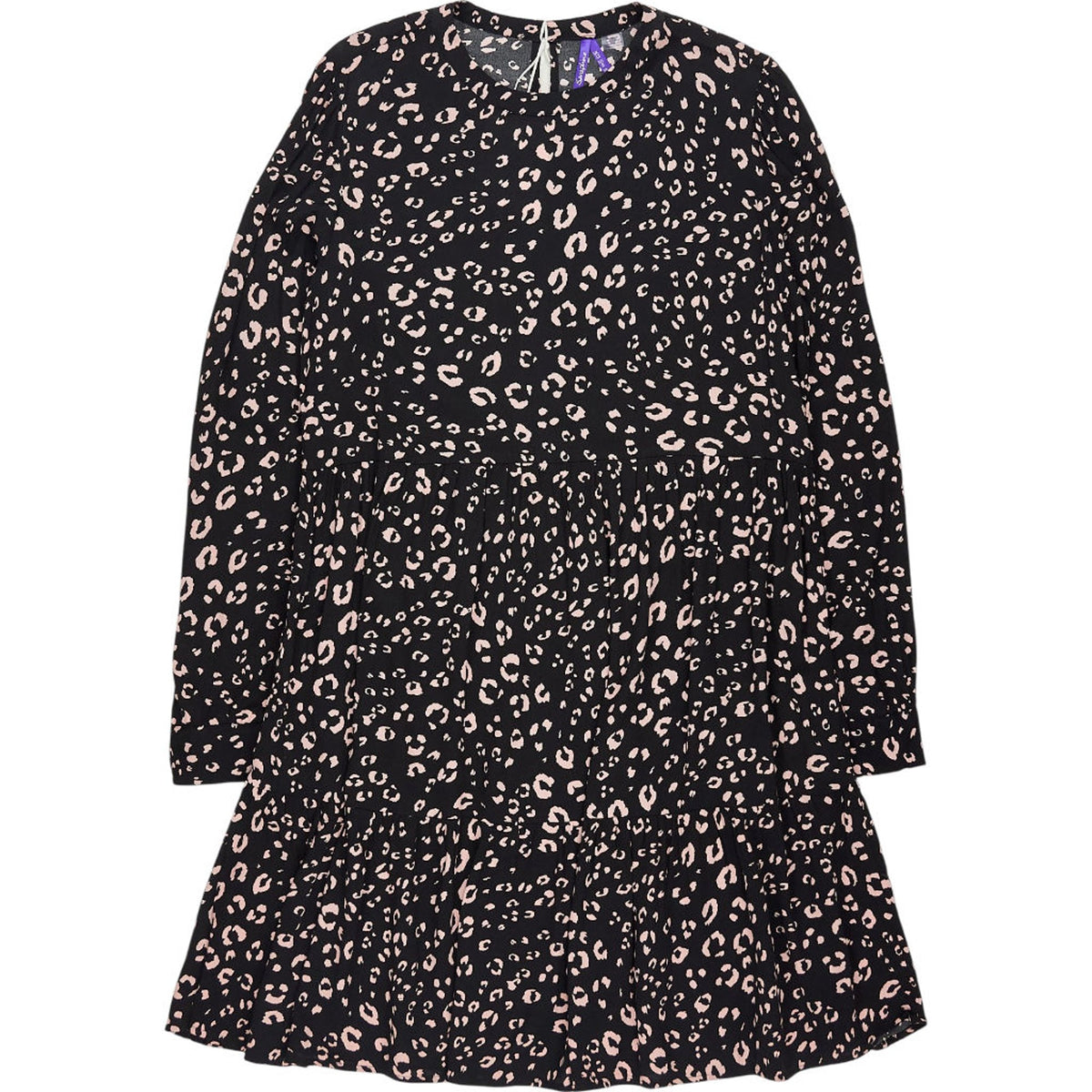 Seraphine Maternity Black Pink Leopard Print Dress