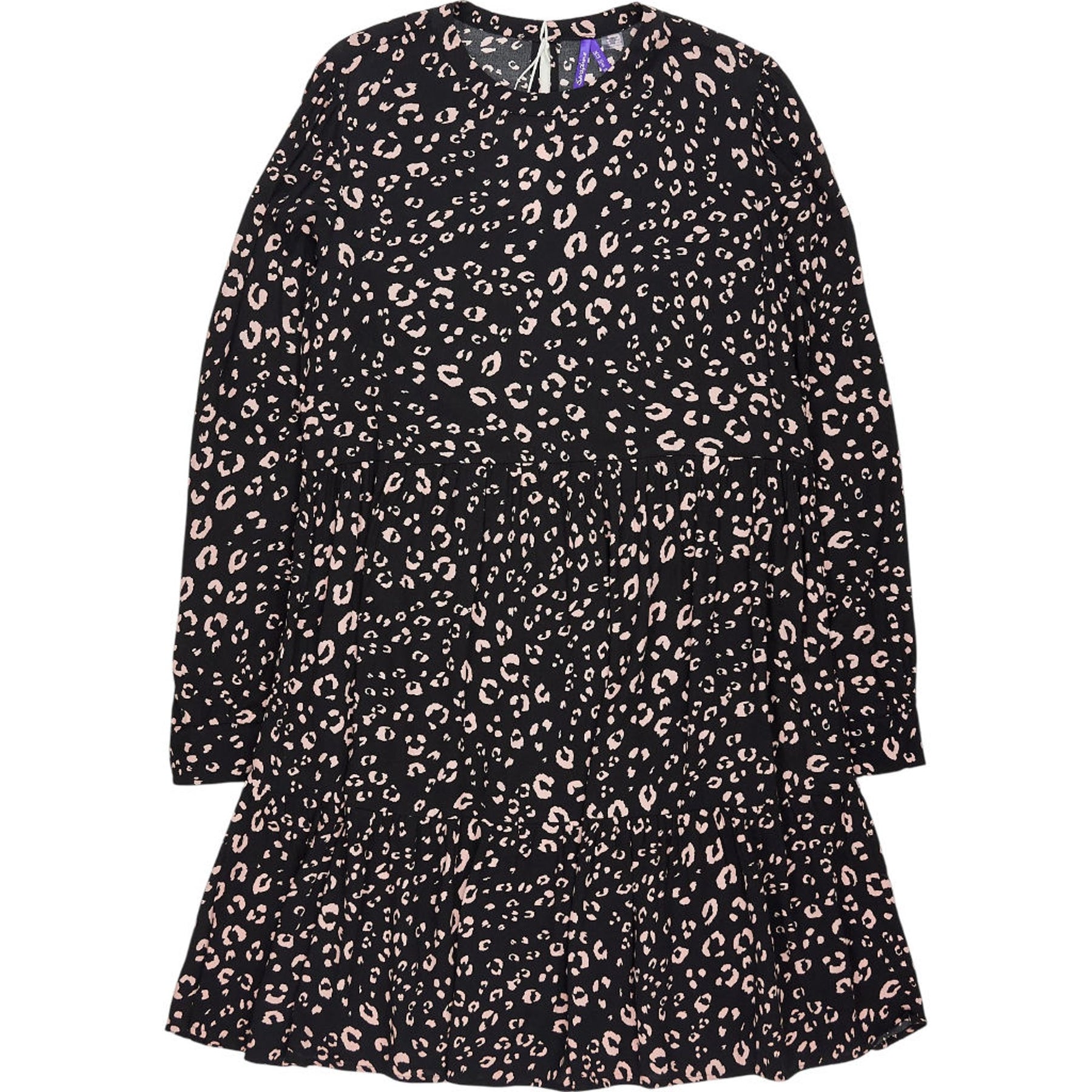 Seraphine Maternity Black Pink Leopard Print Dress