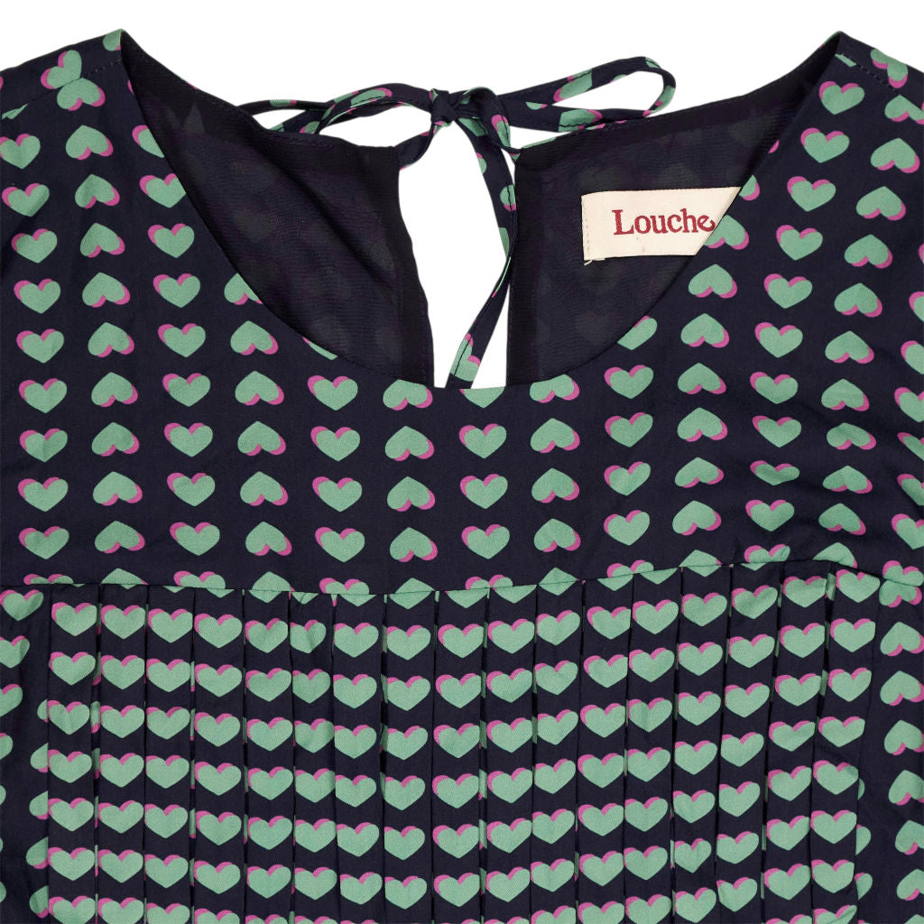 Louche Heart Print Midi Dress