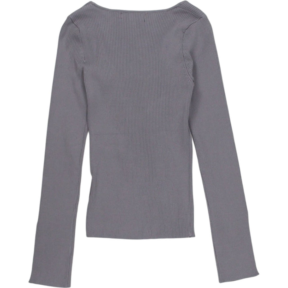 Motel Grey Lace-Up Knit Top