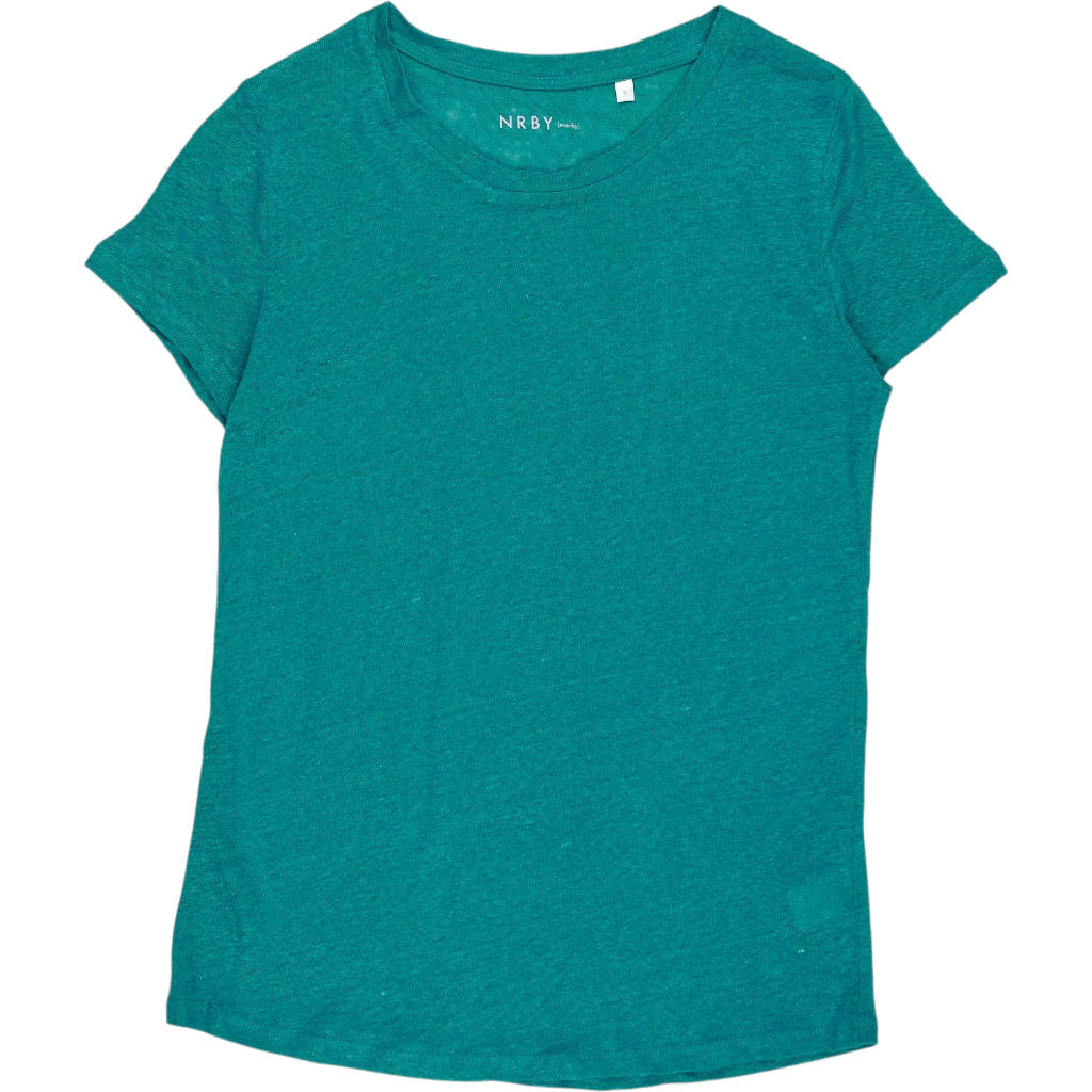 NRBY Teal Linen T-Shirt