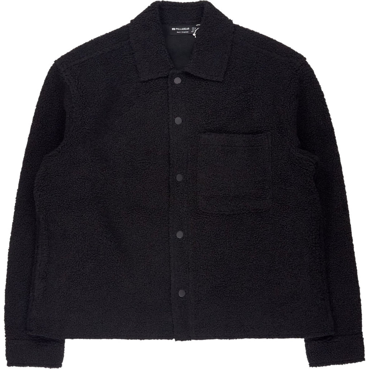 Pull & Bear Black Sherpa Jacket