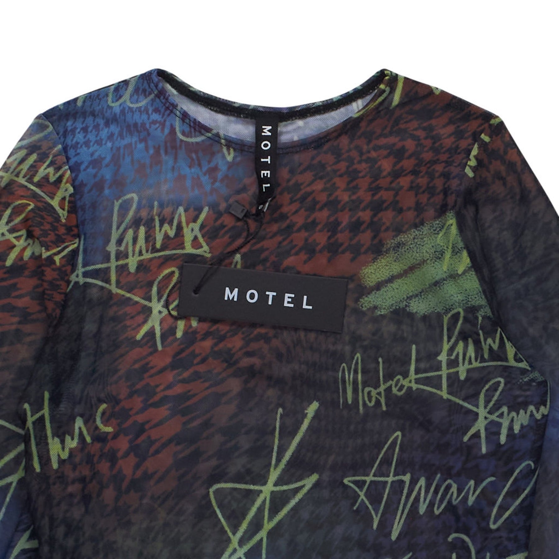Motel Multicolour Natari Punk Script Top