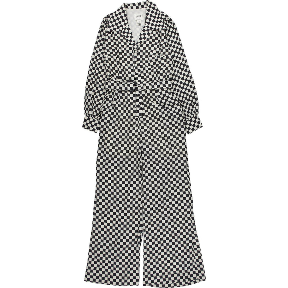 Joanie Beth Checkerboard Black White Jumpsuit