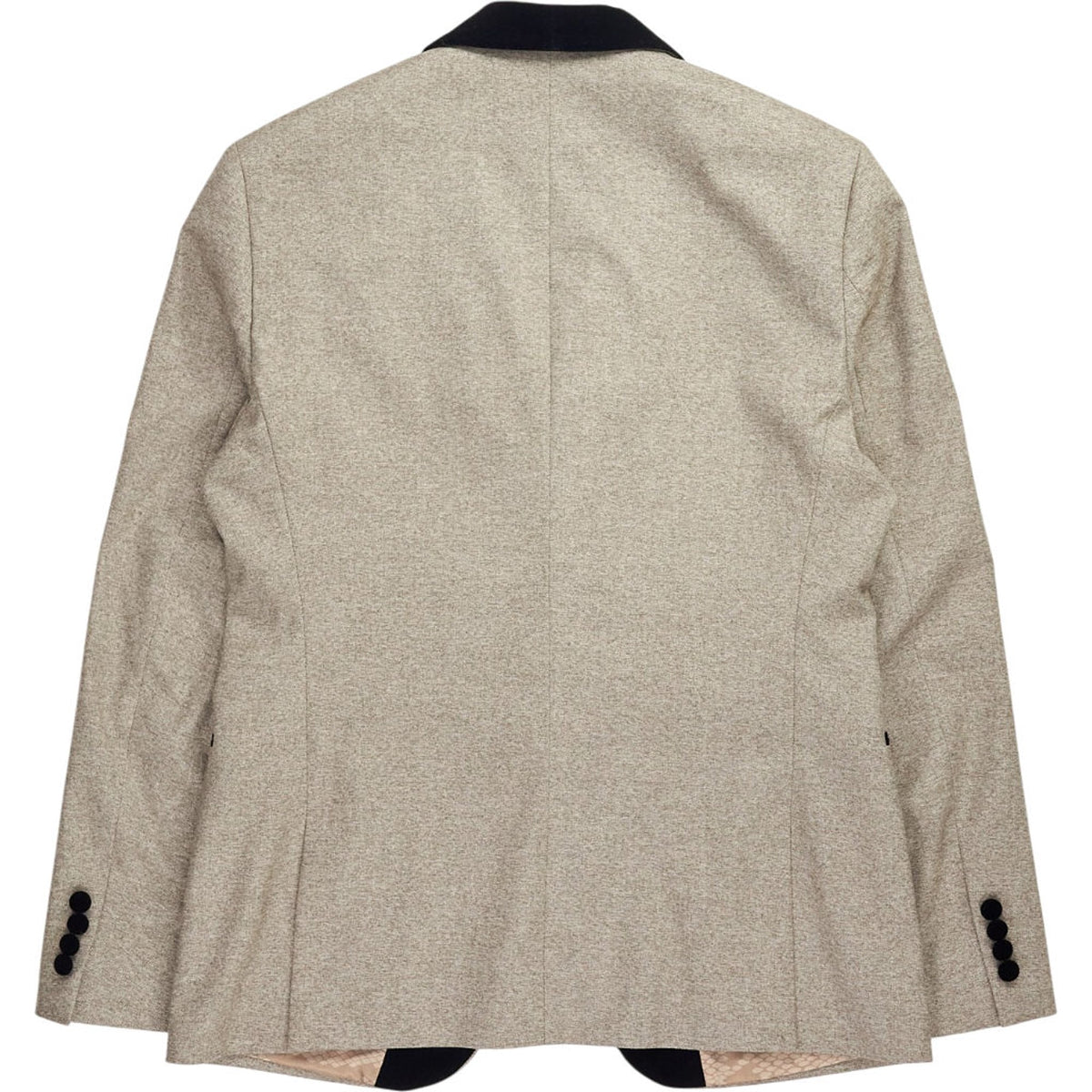 Moss Beige Black Trim Slim Fit Jacket