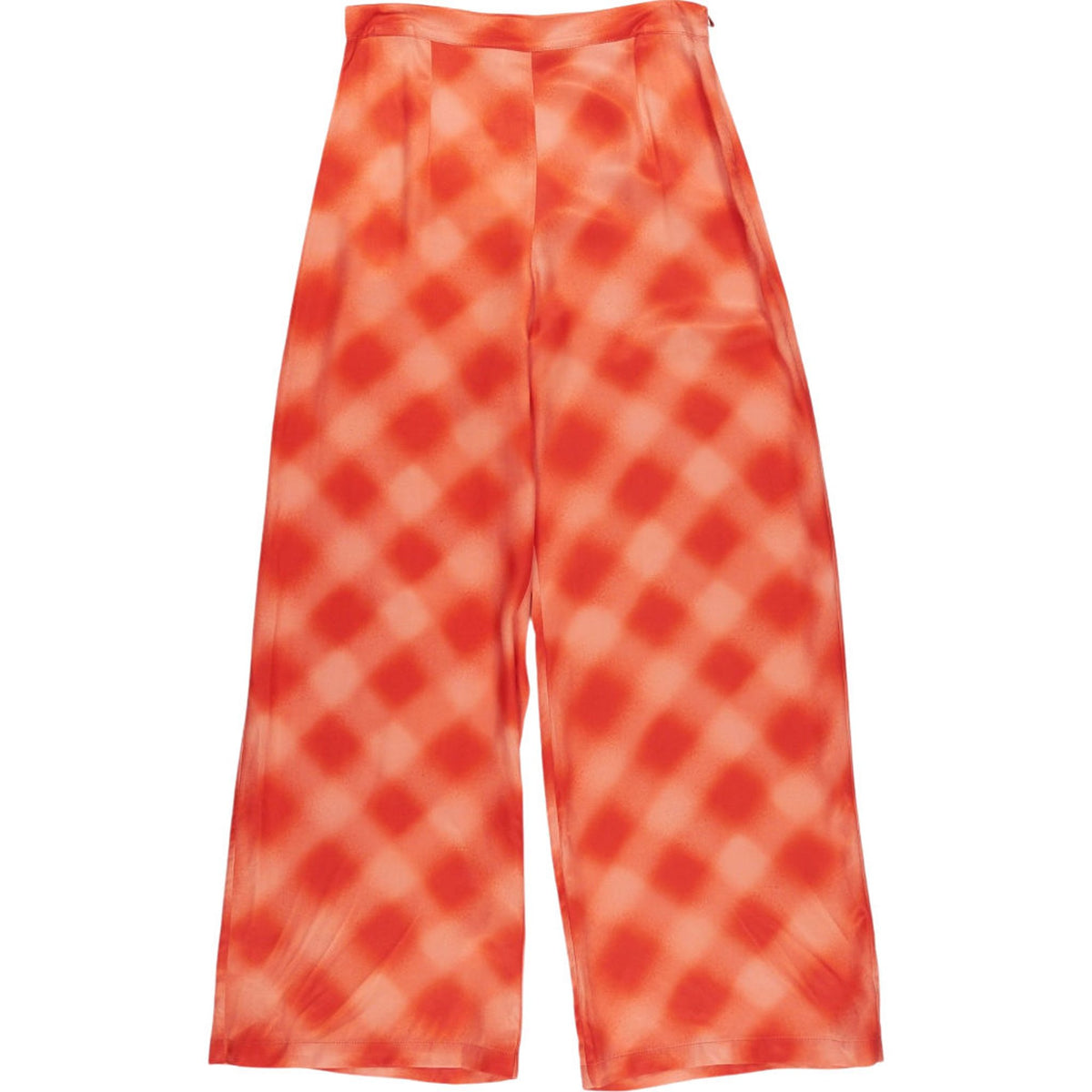 OMNES Red Check Satin Trousers