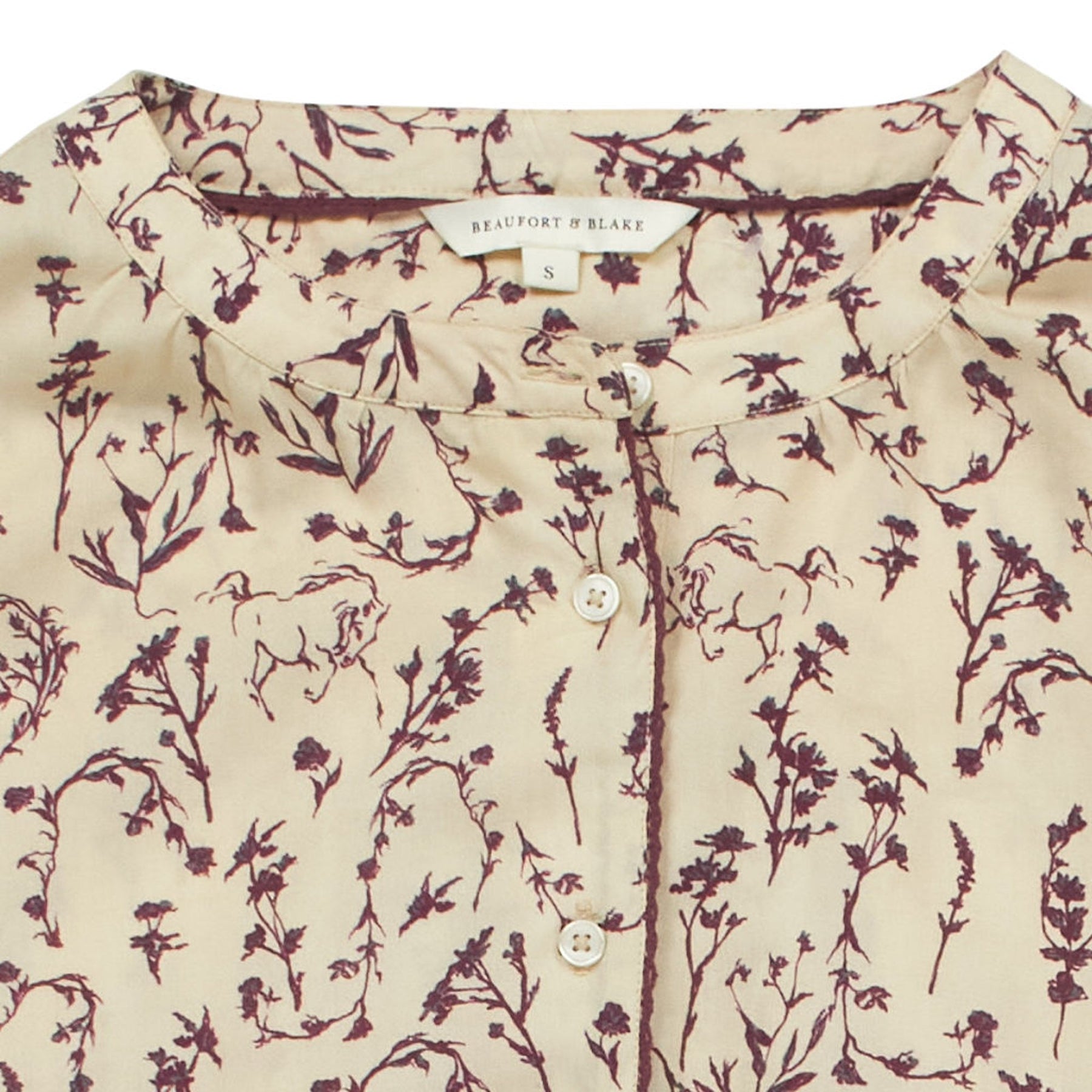 Beaufort & Blake Cream Floral Blouse