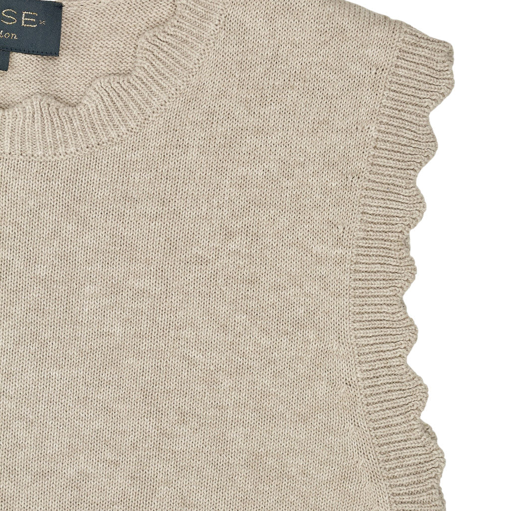 Wyse Beige Sleeveless Top S