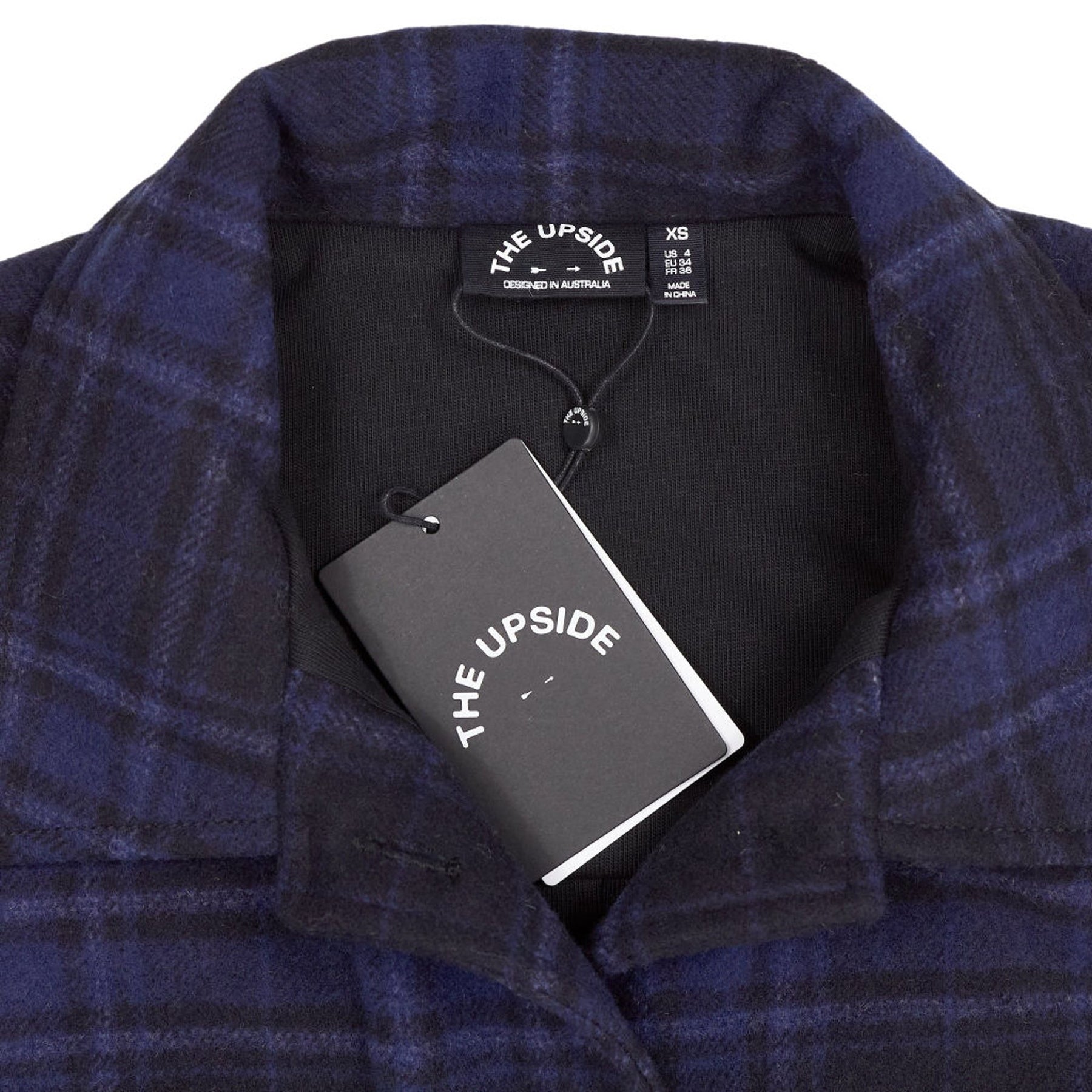 The Upside Blue Check Vest XS
