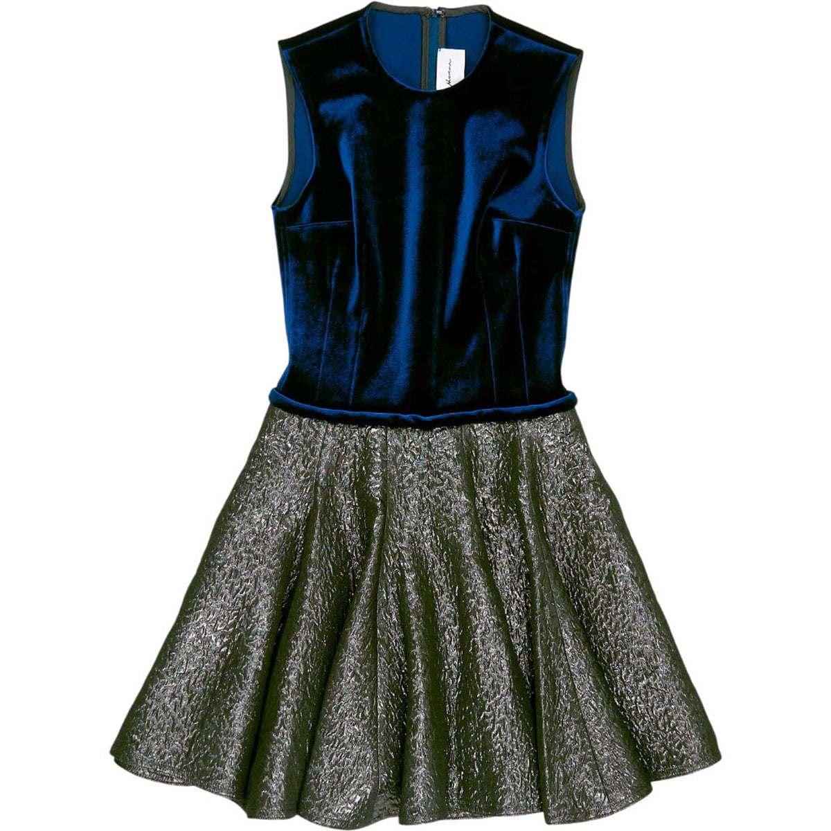 Emilia de la Morena Blue Velvet Dress