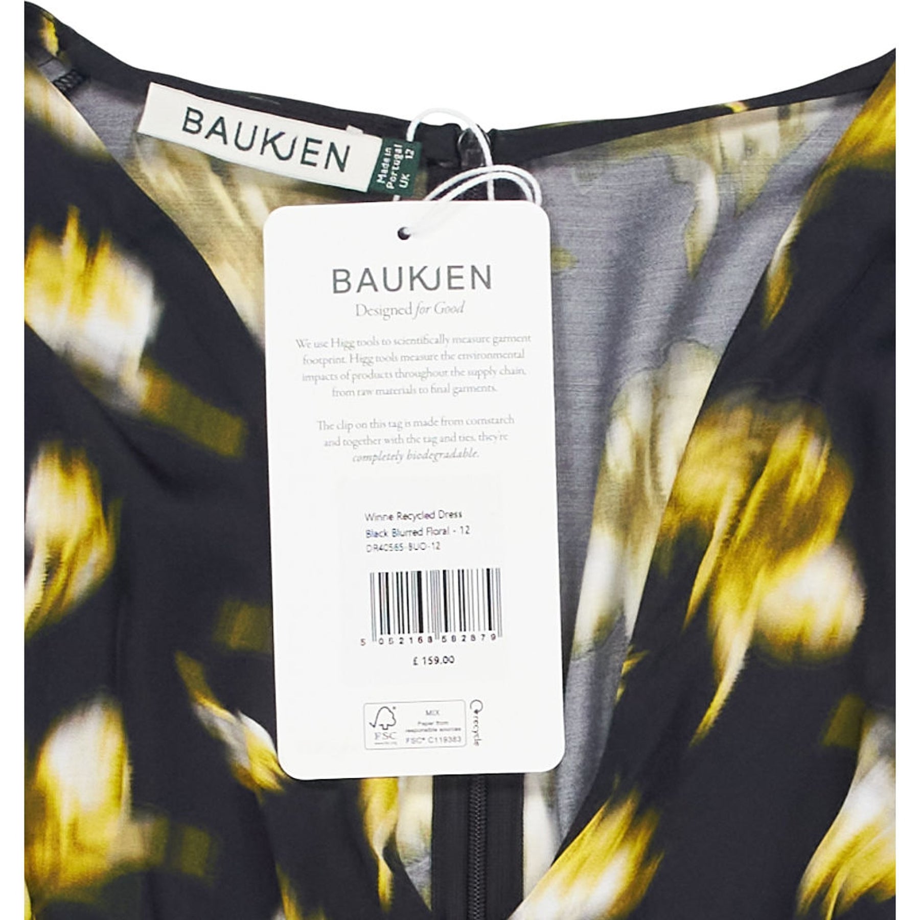 Baukjen Black Blurred Floral Winne Dress