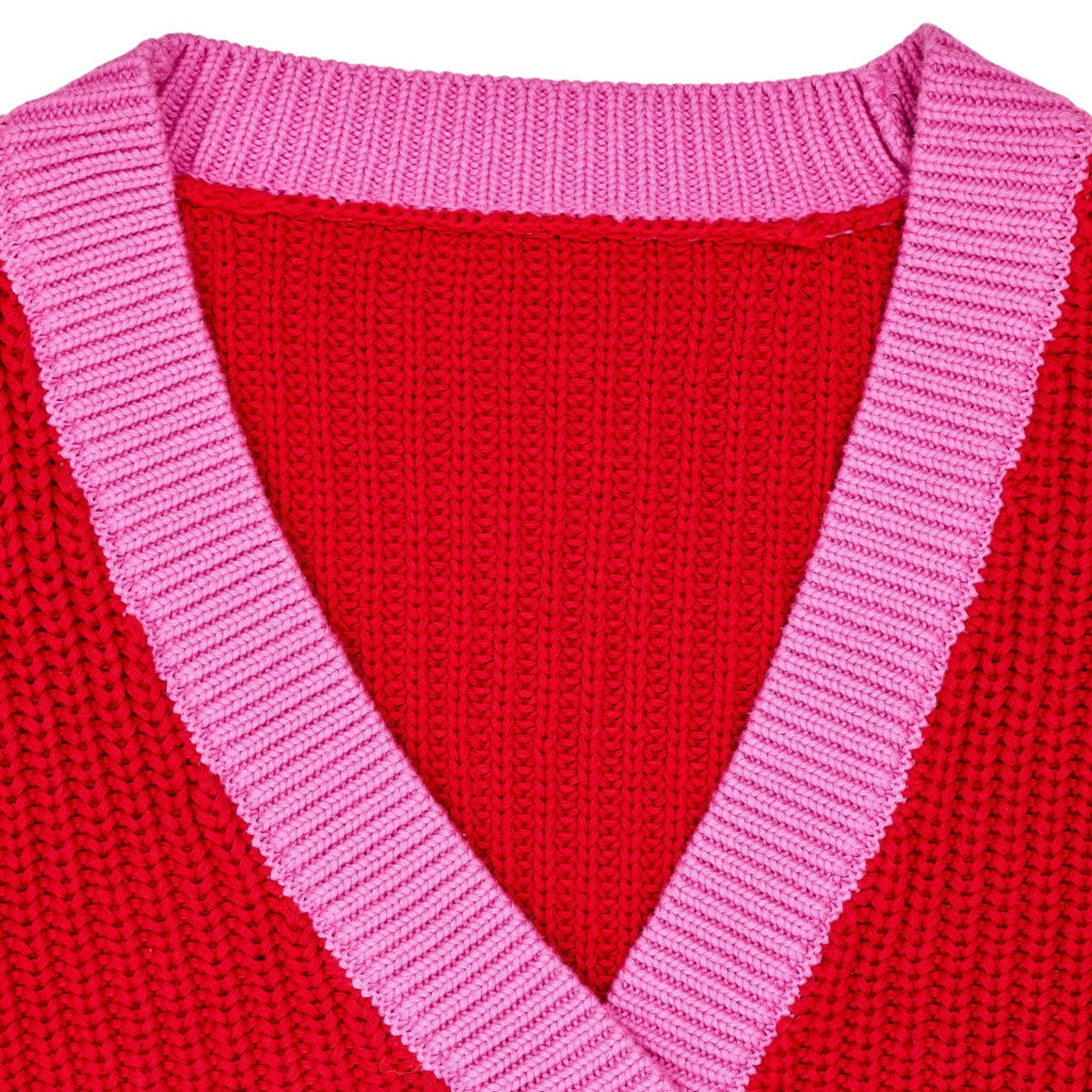 OMNES Red Pink Hopper Cardigan