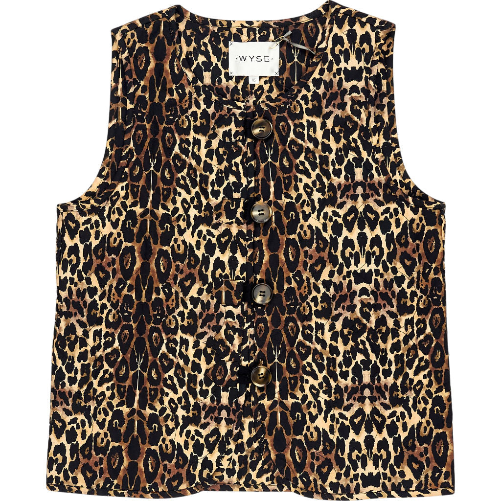 Wyse Leopard Andy Quilted Gilet XS