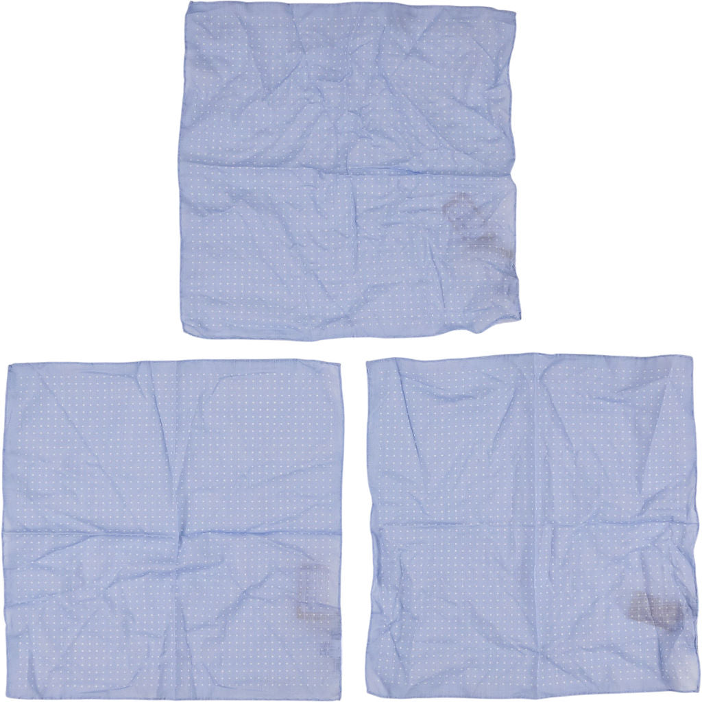 Anderson & Sheppard Sky/White Cotton Pocket Square