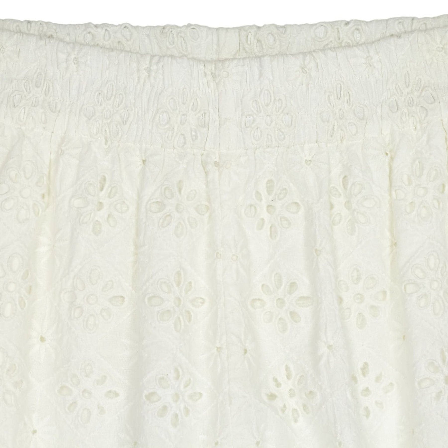 WYSE White Cotton Lace Shorts