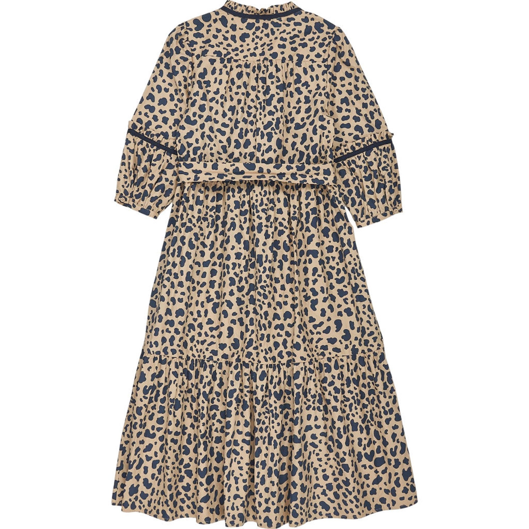 Wyse Beige Leopard Print Midi Dress 1
