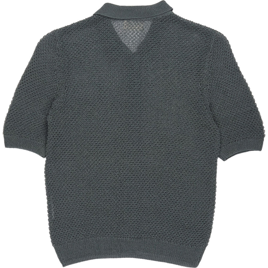 Hush Sage Green Mesh Knitted Top