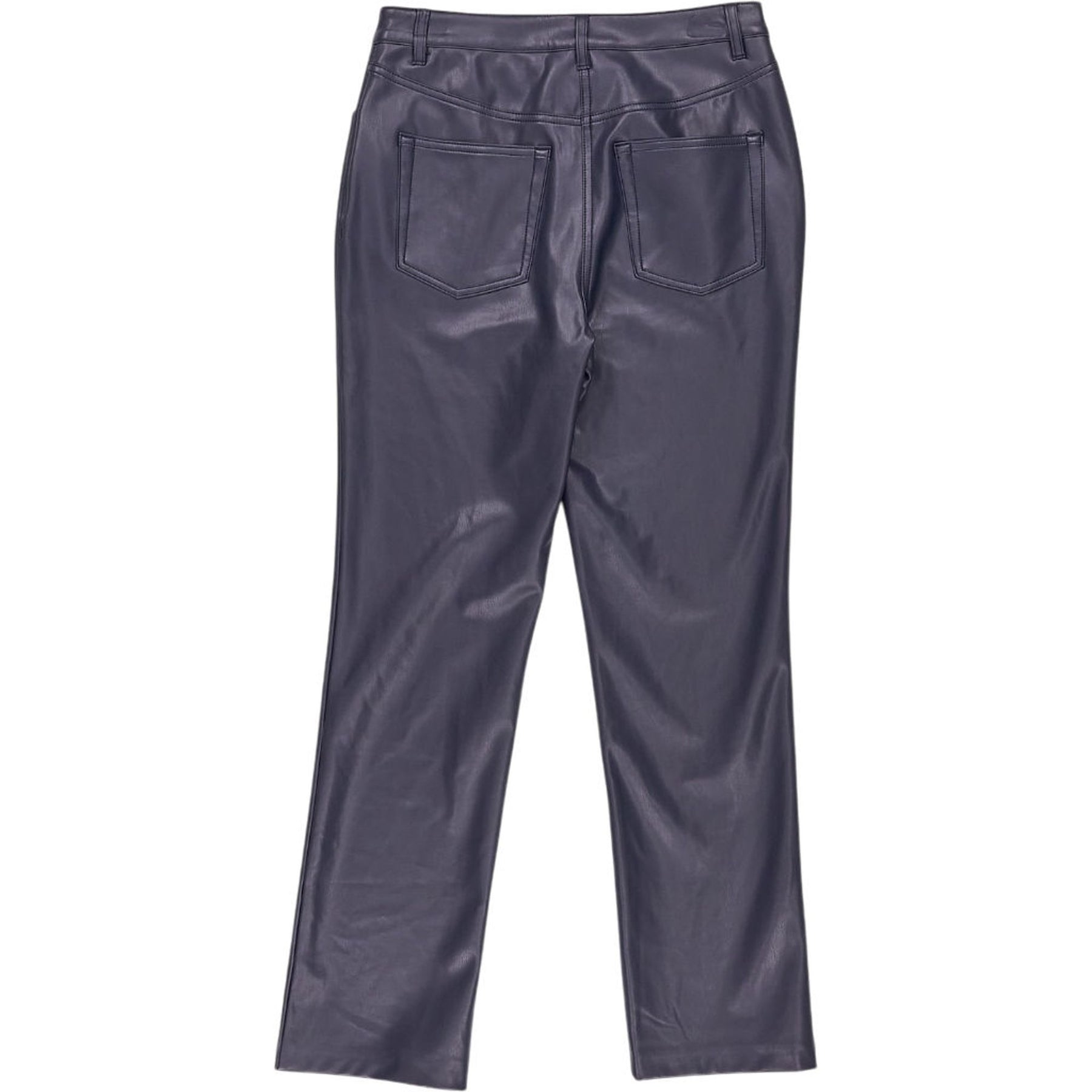 Wyse Blue Faux Leather Trousers
