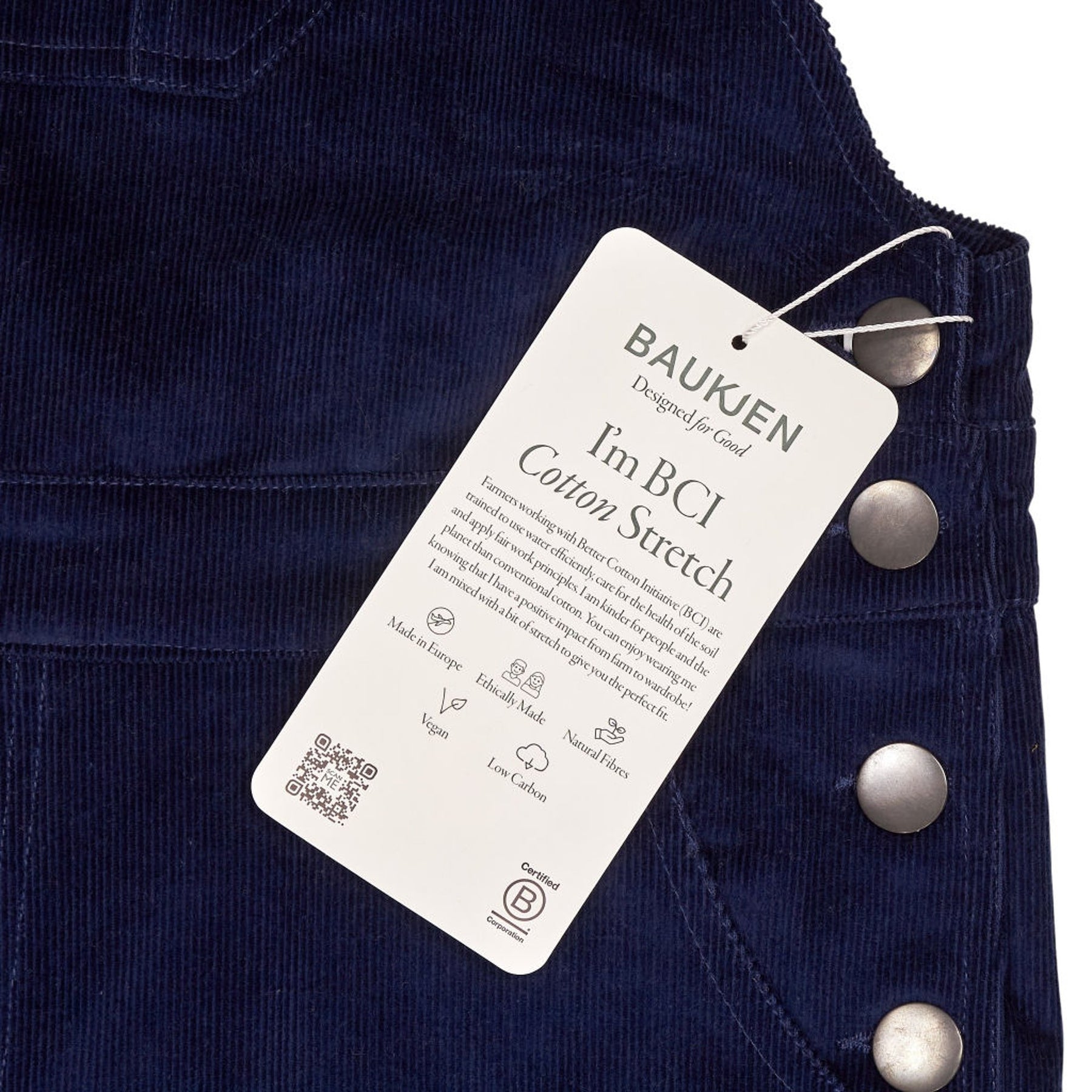 Baukjen Deep Indigo Perry Cotton Dungarees