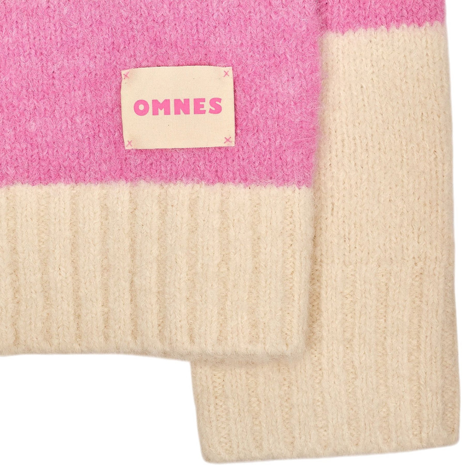 OMNES Pink Cream Striped Clementine Jumper