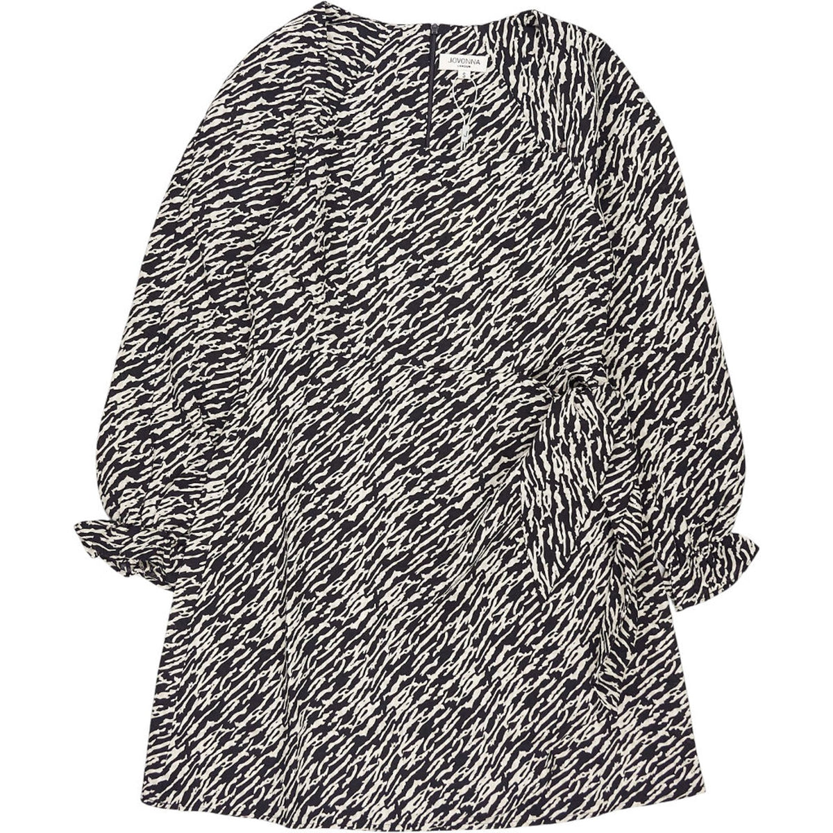 Jovonna Black and White Patterned Dress