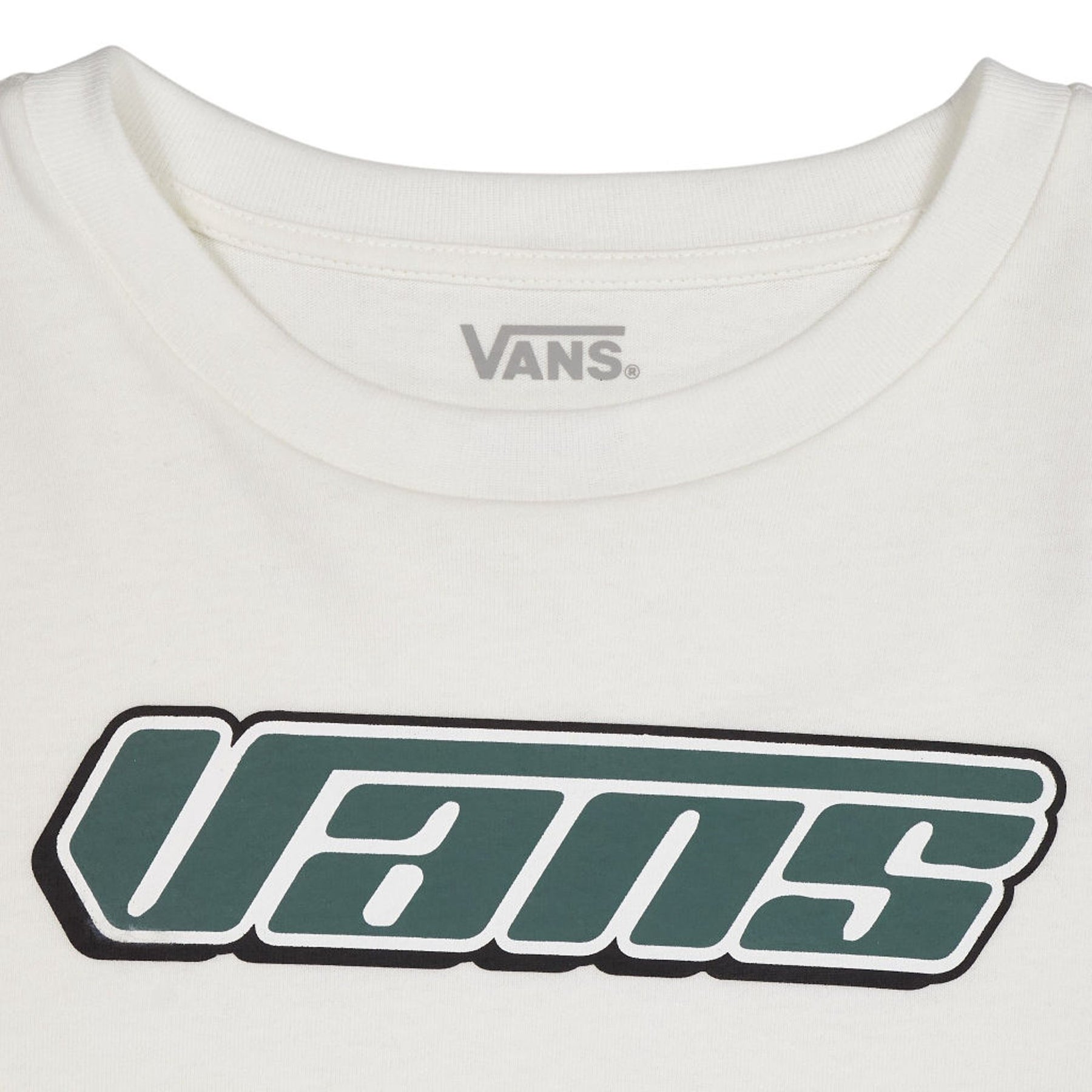 Vans White Retro V LS Relax Crop Top